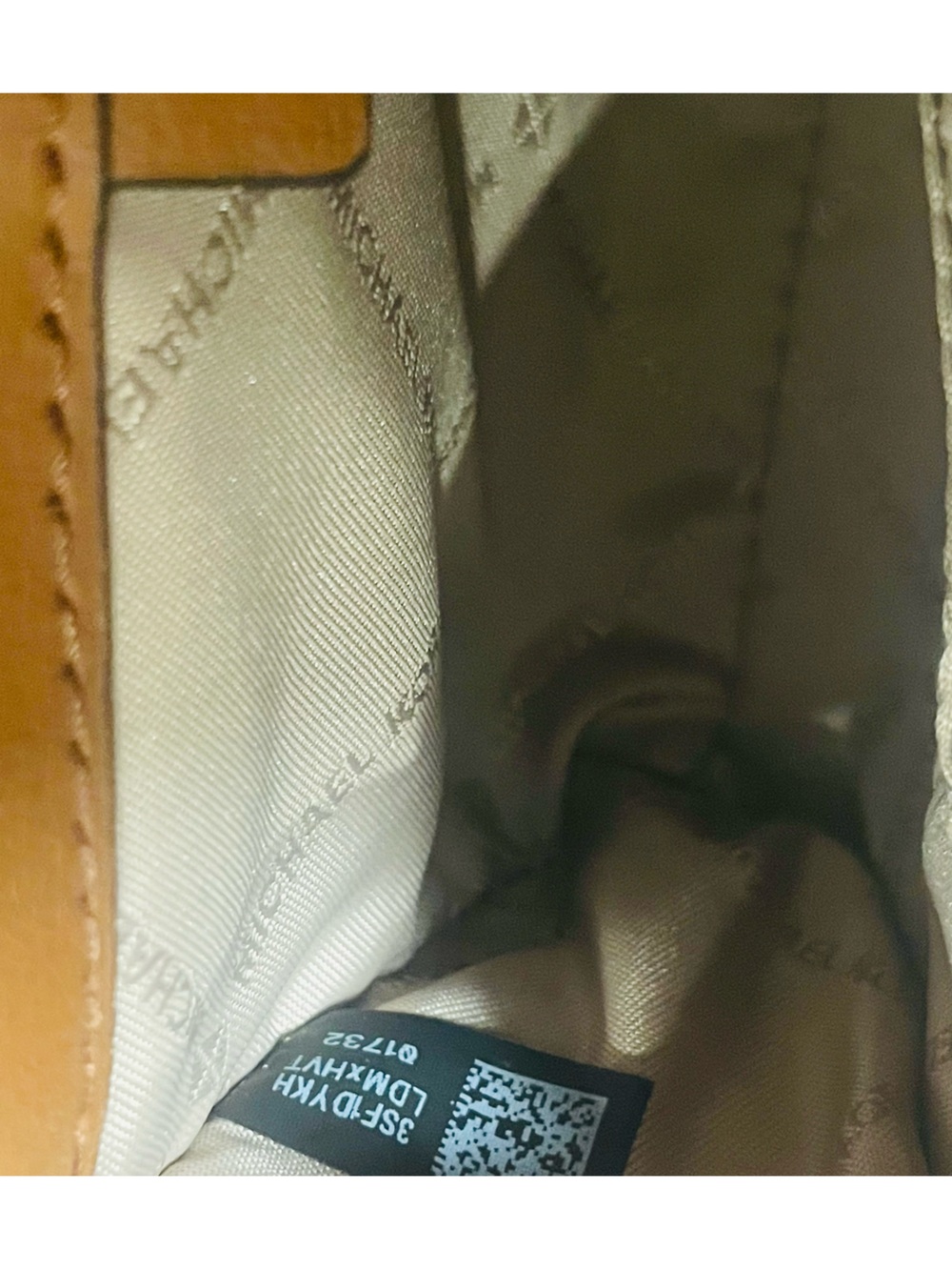 Michael Kors Kinsley Brown Leather Crossbody Chain Bag - Picture 8 of 9